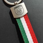Tricolore lanyard keyring